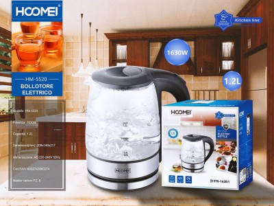 [8052743880274] HOOMEI BOLLITORE ELETTRICO 1,2LT 1370-1630W