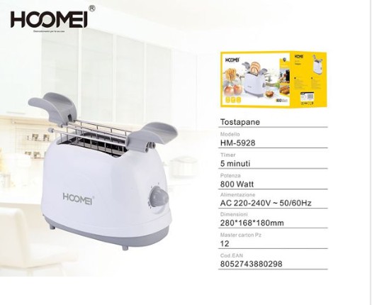 [8052743880298] HOOMEI TOSTAPANE 650W