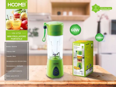 [8052743882278] HOOMEI MINI FRULLATORE PORTATILE 380ML HM-6750