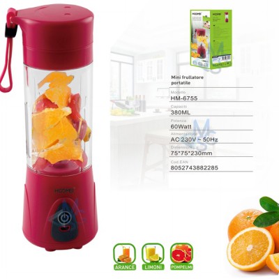 [8052743882285] HOOMEI MINI FRULLATORE 0.38ML 60W