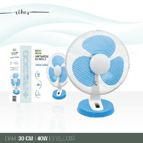 [8053144021716] VENTILATORE DA TAVOLO 3VELOCITA  30CM 3PALE 230V/5