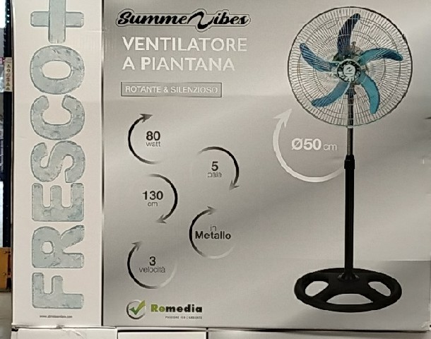 [8053144044203] VENTILATORE PIANTANA METALLO 5 PALE 3 VELOCITA D50