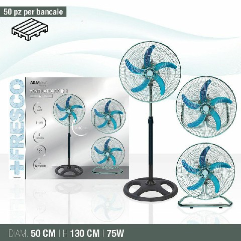 [8053144045002] VENTILATORE IN METALLO 4 PALE PIANTANA DIAM.50CM 8