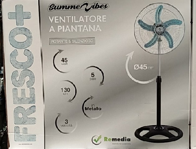 [8053144163171] VENTILATORE PIANTANA METALLO 5 PALE 3 VELOCITA D43