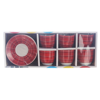 [8053677181444] EBRIDI SET CAFFE CON PIATTO X6 TAZZE