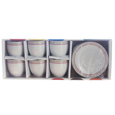 [8053677183875] GALEA SET CAFFE CON PIATTO X6 TAZZE