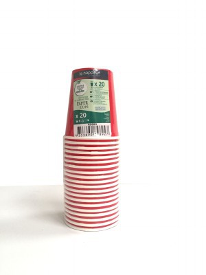 [3353890728927] BICCHIERI CARTA LN ROSSO 20CL P20