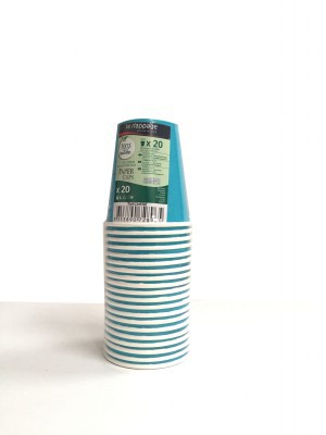 [3353890728965] BICCHIERI CARTA LN TURCHESE 20CL P20