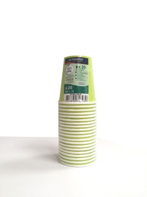 [3353890728989] BICCHIERI CARTA LN VERDE ANICE 20CL P20