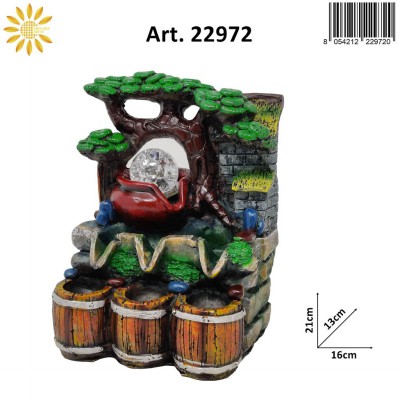 [8054212229720] FONTANELLA ZEN CON 3 BOTTI 15X11XH19CM