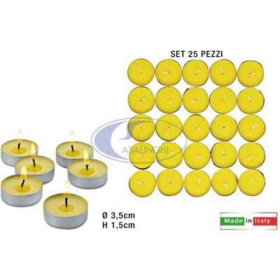 [8054377620400] CITRONELLA TEA LIGHT 25PZ