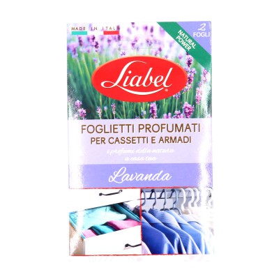 [8054377624385] LIABEL PROTEGGI LANA E TESSUTI 12 FOGLI  LAVANDA