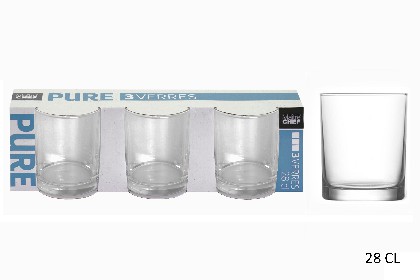 [3568350100810] 3 BICCHIERI PURE FB 28 CL