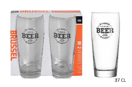 [3568350101381] 2 BICCHIERI DA BIRRA BRUSSEL 37CL