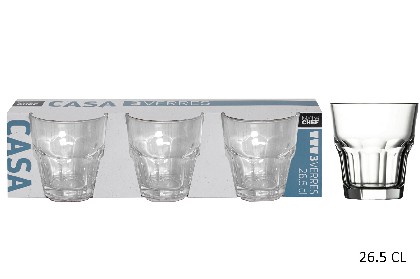 [3568350101572] 3 BICCHIERI CASA FB 26.5 CL