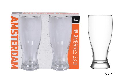 [3568350101763] 2 BICCHIERI DA BIRRA AMSTERDAM 33 CL