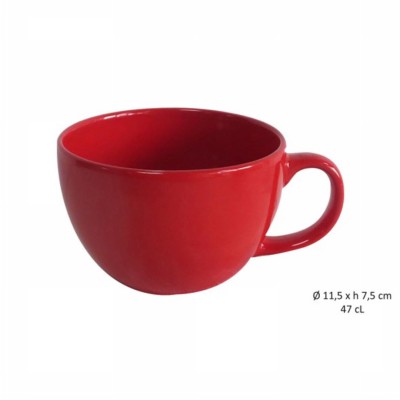 [3568350320386] TAZZA JUMBO 47 CL ROSSA -GRES