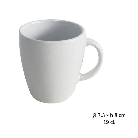 [3568350320409] TAZZA MUG BOMBE 19 CL BIANCA -GRES