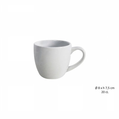 [3568350320683] TAZZA DA CAFFE GM 20 CL BIANCA -GRES