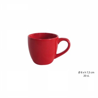 [3568350320737] TAZZA CAFFE GM 20 CL ROSSA -GRES