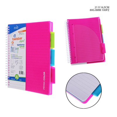 [8055769109008] QUADERNO A SPIRALE A5 C/3 DIVISORI 100F 1R