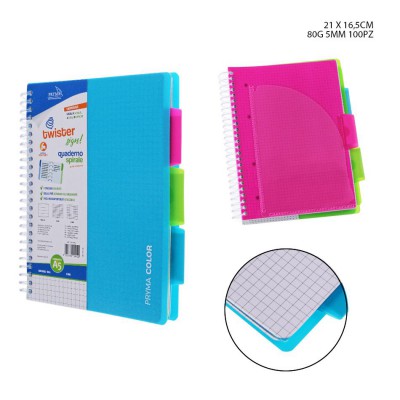 [8055769109022] QUADERNO A SPIRALE A5 C/3 DIVISORI 100F 5M