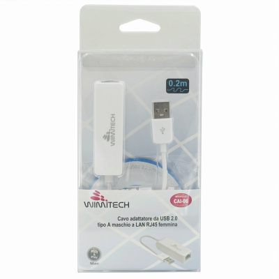 [8055960862061] CAVO ADATTATORE USB2,0/LAN RJ45