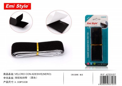 [8056046331075] VELCRO CON ADESIVE  4.0CMX50CM