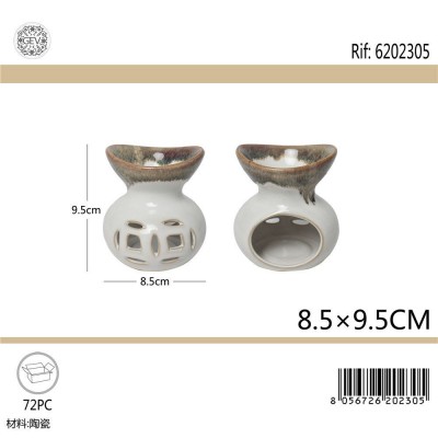 [8056726202305] BRUCIA ESSENZE IN CERAMICA D8,5X9,5CM
