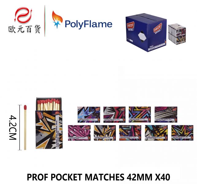 [3661075260514] PROF POCKET MATCHES 42MMX10X40