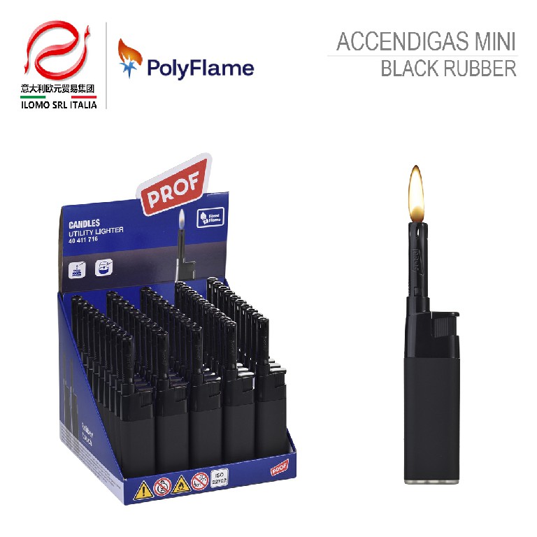 [3661075307622] PROF ACCENDIGAS MINI BLACK RUBBER