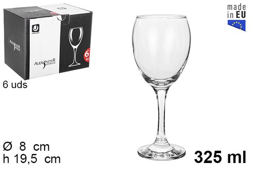 [3800864020636] CALICE DA VINO ALEXANDER SUPERIOR IN VETRO 325 ML