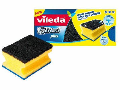 [4003790001444] VILEDA SPUGNA ABRASIVA GLITZI PLUS 3PZ