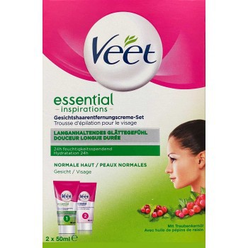 [8056860823176] VEET KIT DEP.VISO 2X50ML P.NORMALI