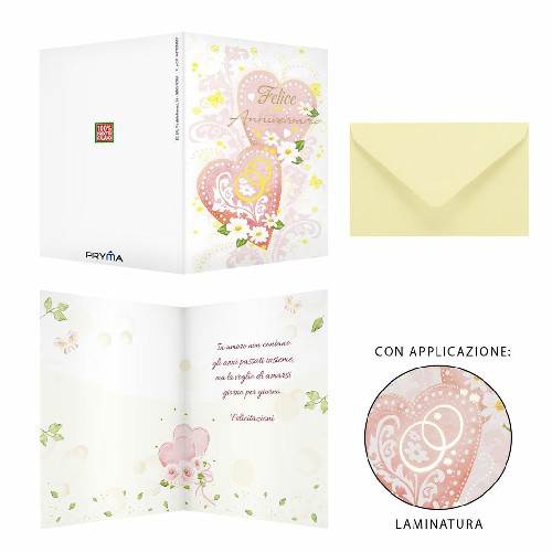 [8056999731229] PRYMA BIGLIETTO ANNIVERSARIO CUORI