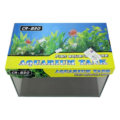 [8057255196622] ACQUARIO DI VETRO ANG STOND+TAPP NERO 30X19X21CM