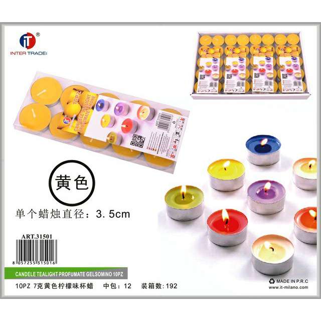 [8057255315016] CANDELE TEALIGHT PROFUMATE LIMONE