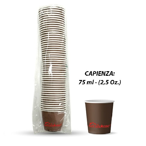 [8057502402698] BICCHIERINI CARTA 2,5 OZ CF50PZ MARRONE