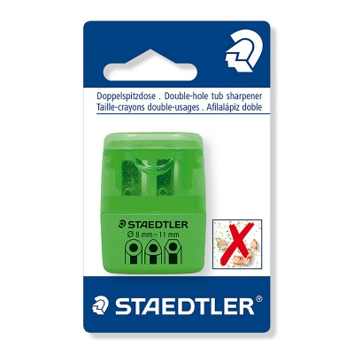 [4007817015278] STAEDTLER T/MATITE PLAST 2 FORI C/CONT VERDE