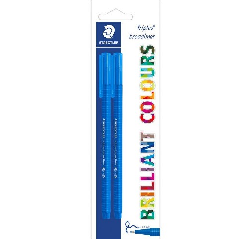 [4007817034217] STAEDTLER TRIPLUS BROADLINER BLUE 2PZ