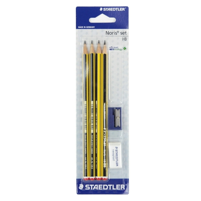 [4007817119266] STAEDTLER NORIS SET MATITA HB 4PZ+GOMMA+T/MATITE