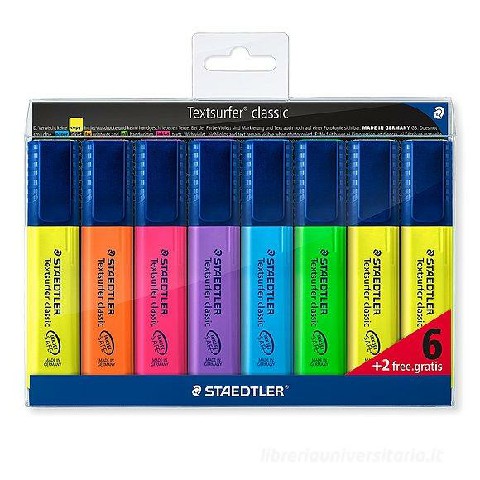 [4007817364178] STAEDTLER EVIDENZIATORE TEXTSURFER PROMO 6+2PZ