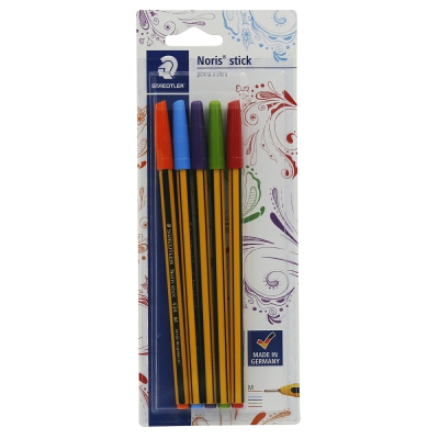 [4007817438138] STAEDTLER PENNA A SFERA NORIS STICK COL ASS 5PZ