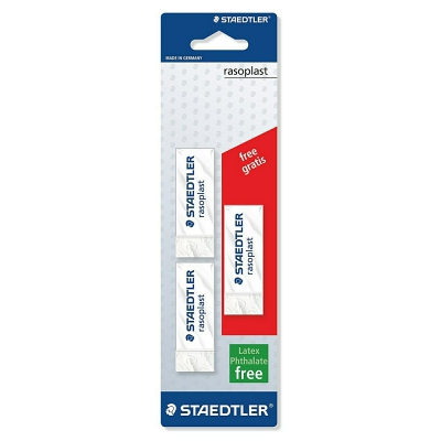 [4007817524084] STAEDTLER GOMMA RASOPLAST 65X23X13MM 3PZ