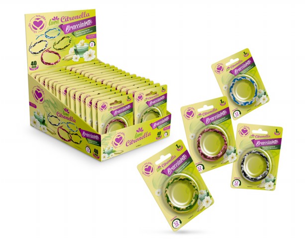 [8058951023809] BRACCIALE CITRONELLA PU COLORI ASSORTITI