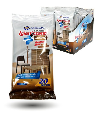 [8059174592219] SALVIETTE IGIENIZ SUPERFICI LEGNO 20PZ