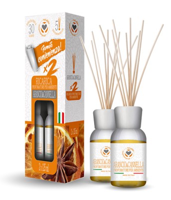 [8059174596194] RICARICA DIFFUSORE 125ML ARANCIA&CANNELLA 2PZ C/MI