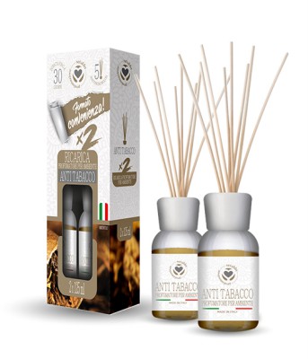 [8059174596231] RICARICA DIFFUSORE 125ML ANTI TABACCO 2PZ C/MIDOLL
