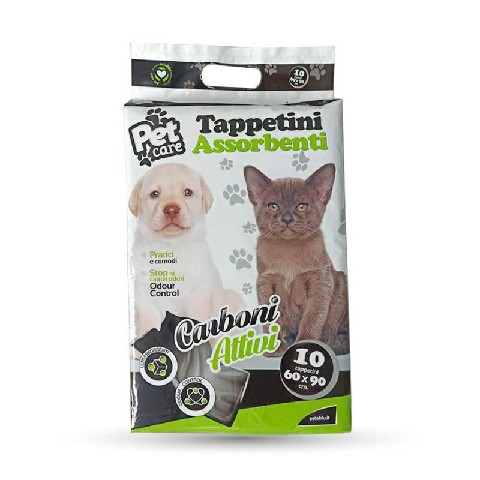 [8059174597993] TAPPETINI PET CARBONE ATTIV 60X90CM 10PZ