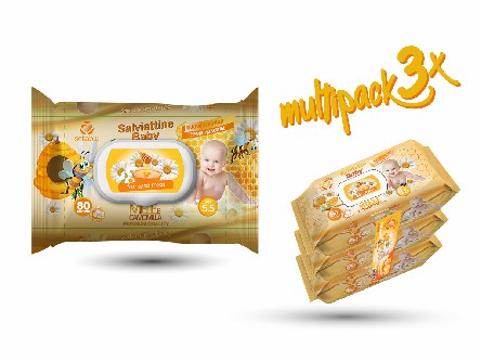 [8059174599140] SALVIETTE BABY 240PZ MULTIPACK 3CF 80PZ